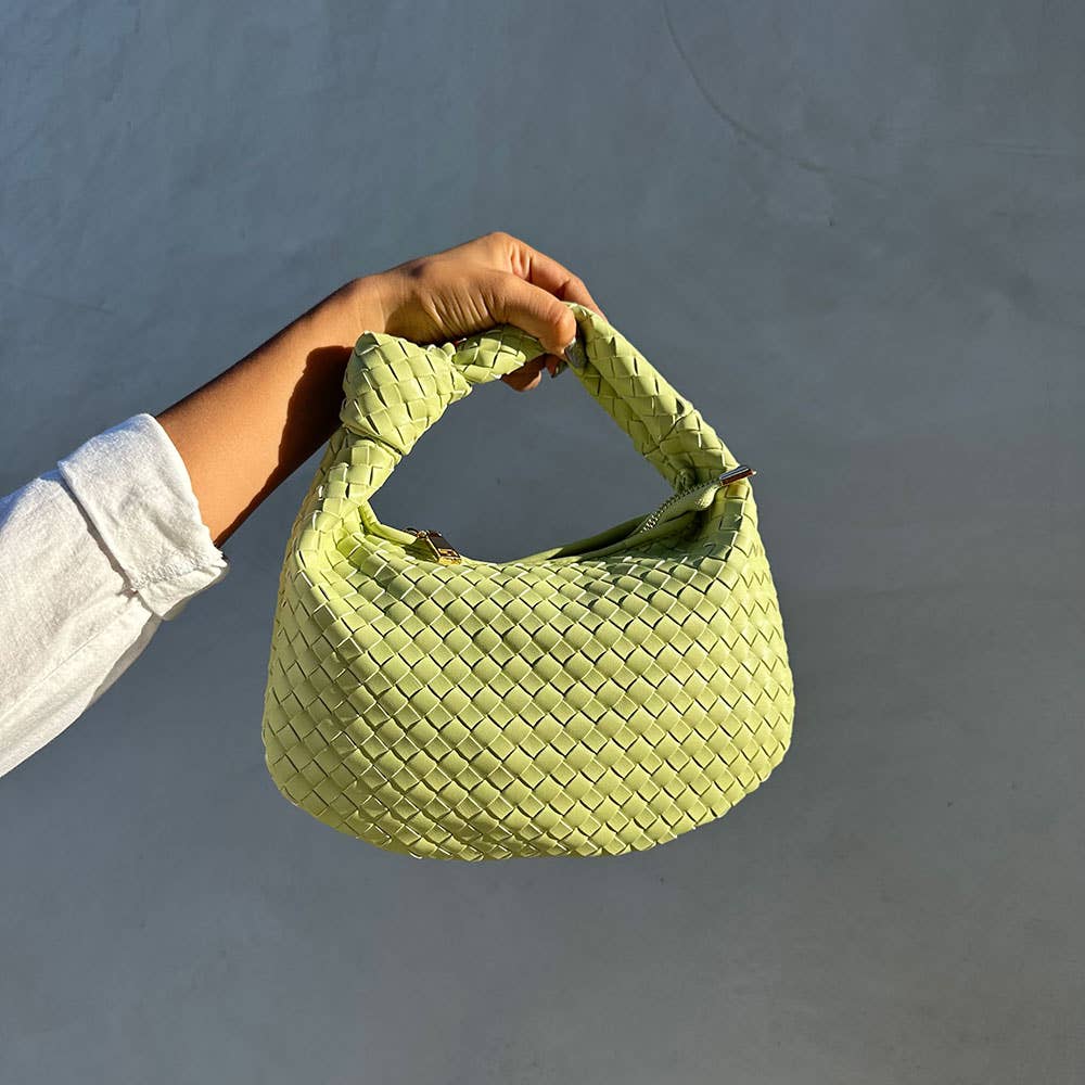 Drew Lime Small Recycled Vegan Top Handle Bag